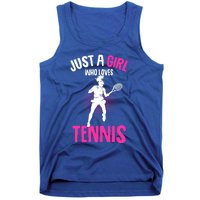 Just A Who Loves Tennis Player Gift Tank Top