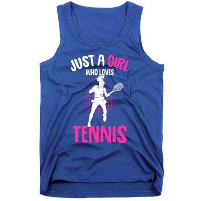 Just A Who Loves Tennis Player Gift Tank Top