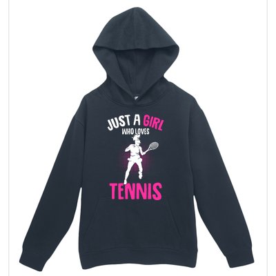 Just A Who Loves Tennis Player Gift Urban Pullover Hoodie