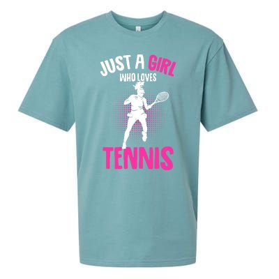 Just A Who Loves Tennis Player Gift Sueded Cloud Jersey T-Shirt