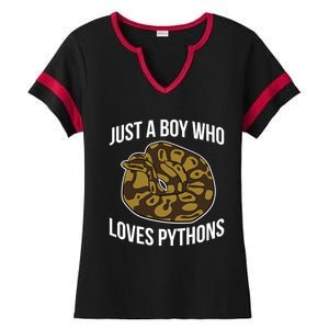 Just A Who Loves Ball Pythons Cute Ball Python Snake Gift Ladies Halftime Notch Neck Tee