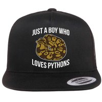 Just A Who Loves Ball Pythons Cute Ball Python Snake Gift Flat Bill Trucker Hat