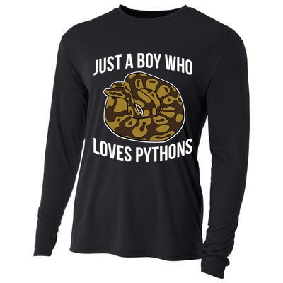 Just A Who Loves Ball Pythons Cute Ball Python Snake Gift Cooling Performance Long Sleeve Crew