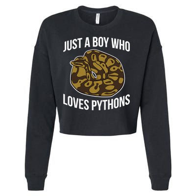 Just A Who Loves Ball Pythons Cute Ball Python Snake Gift Cropped Pullover Crew