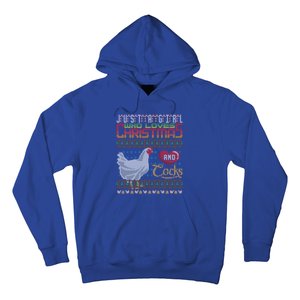 Just A Who Loves Christmas And Cocks Chicken Farmer Cute Gift Hoodie