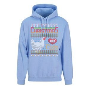 Just A Who Loves Christmas And Cocks Chicken Farmer Cute Gift Unisex Surf Hoodie