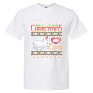 Just A Who Loves Christmas And Cocks Chicken Farmer Cute Gift Garment-Dyed Heavyweight T-Shirt