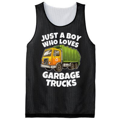 Just A Who Loves Garbage Trucks Recycling Day Mesh Reversible Basketball Jersey Tank