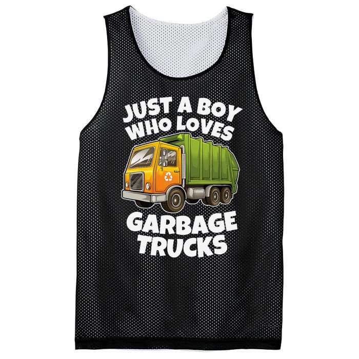 Just A Who Loves Garbage Trucks Recycling Day Mesh Reversible Basketball Jersey Tank