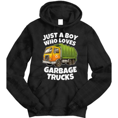 Just A Who Loves Garbage Trucks Recycling Day Tie Dye Hoodie