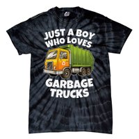 Just A Who Loves Garbage Trucks Recycling Day Tie-Dye T-Shirt