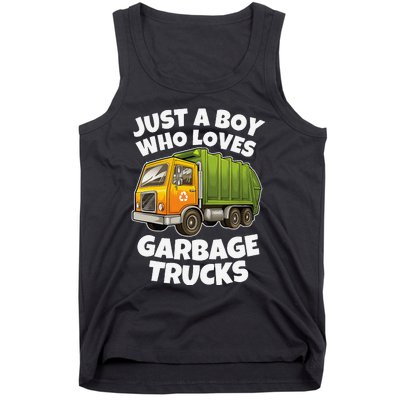 Just A Who Loves Garbage Trucks Recycling Day Tank Top