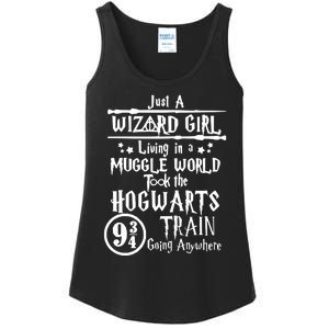 Just A Wizard Girl Living In A Muggle World Took The Hogwarts Train Going Ladies Essential Tank