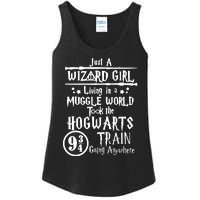 Just A Wizard Girl Living In A Muggle World Took The Hogwarts Train Going Ladies Essential Tank