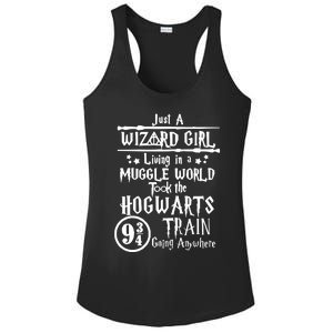 Just A Wizard Girl Living In A Muggle World Took The Hogwarts Train Going Ladies PosiCharge Competitor Racerback Tank