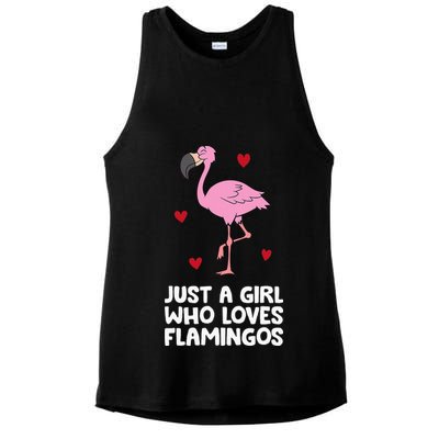 Just A  Who Loves Flamingos Ladies PosiCharge Tri-Blend Wicking Tank
