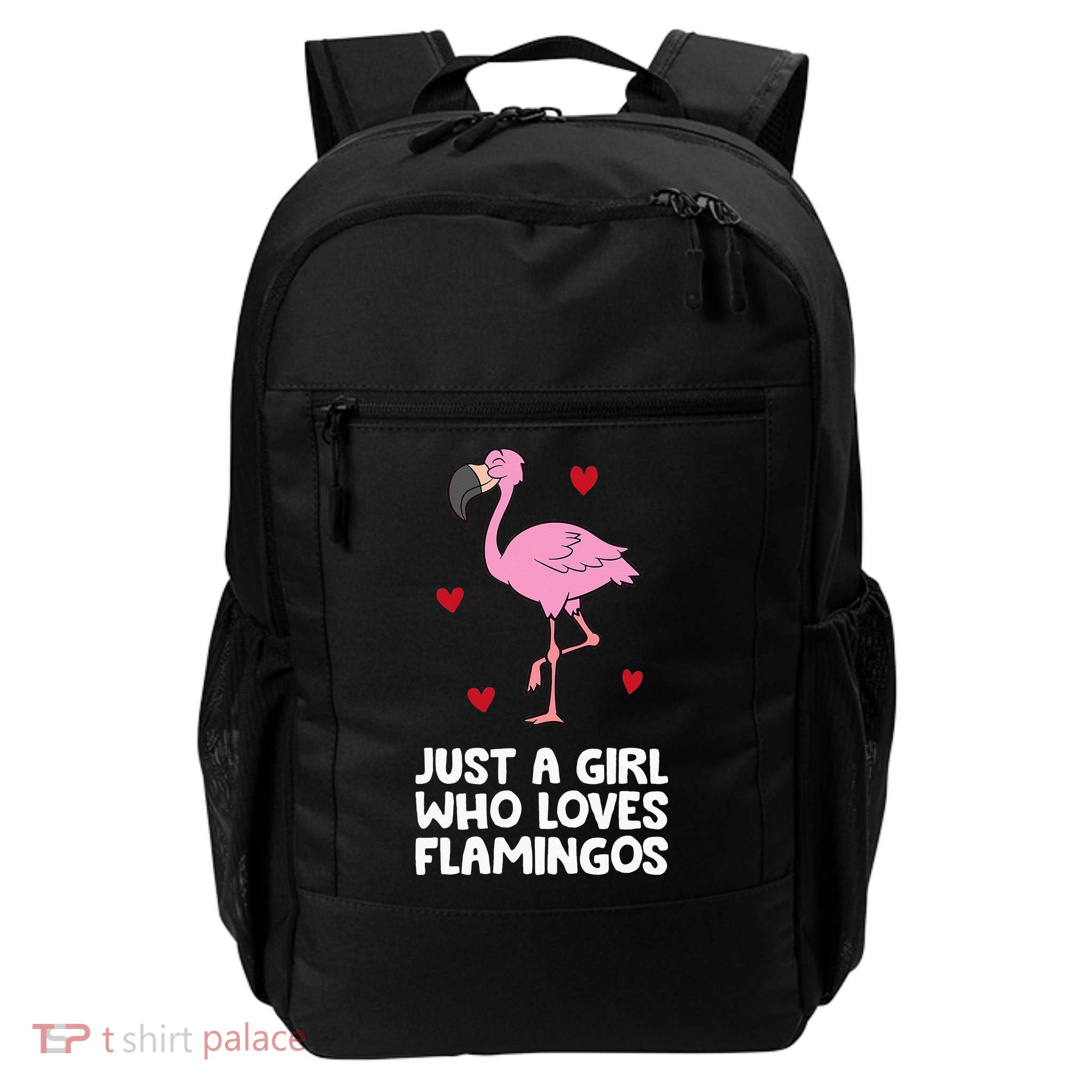 Just A  Who Loves Flamingos Backpack