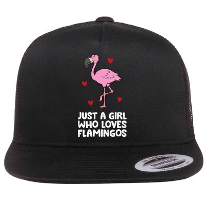 Just A  Who Loves Flamingos Flatbill Hat