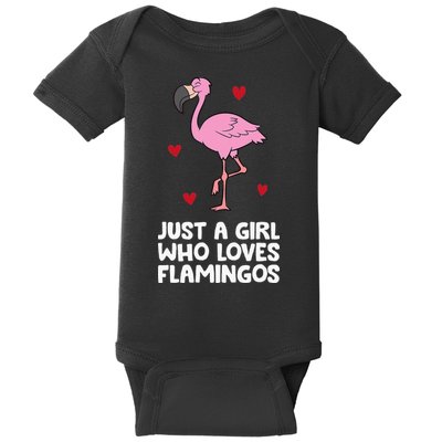 Just A  Who Loves Flamingos Baby Bodysuit