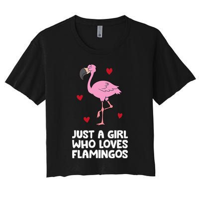 Just A  Who Loves Flamingos Crop Top