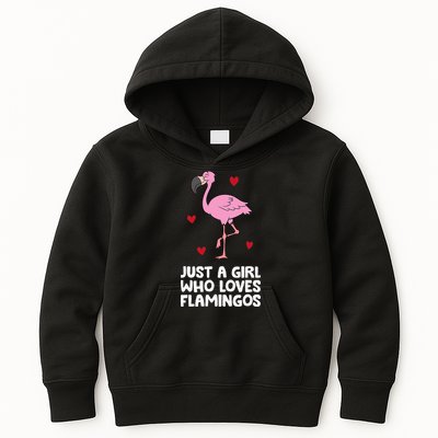 Just A  Who Loves Flamingos Kids Hoodie