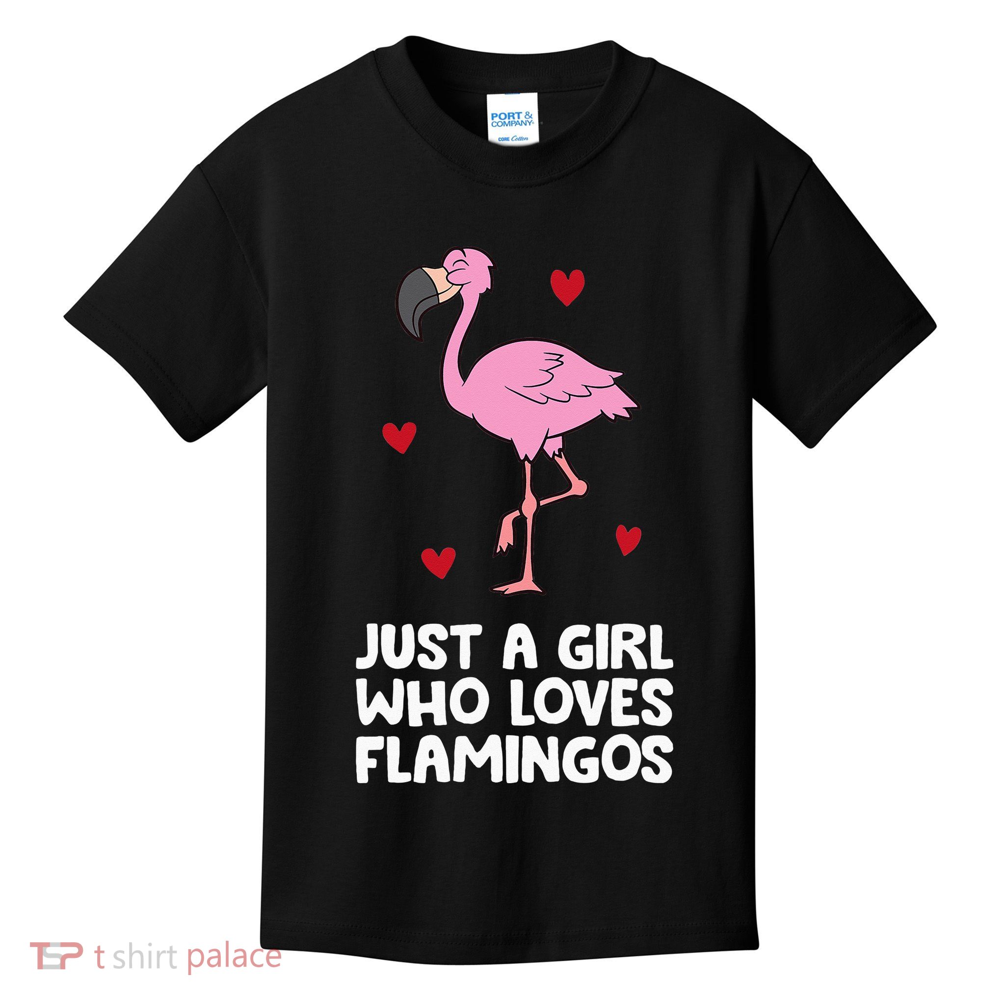 Just A  Who Loves Flamingos Kids T-Shirt