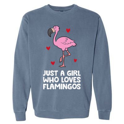 Just A  Who Loves Flamingos Garment-Dyed Sweatshirt