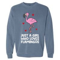 Just A  Who Loves Flamingos Garment-Dyed Sweatshirt