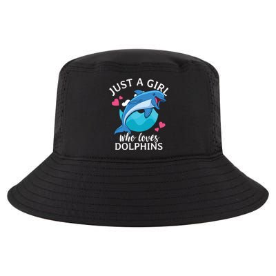 Just A Who Loves Dolphins Cool Comfort Performance Bucket Hat