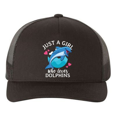 Just A Who Loves Dolphins Yupoong Adult 5-Panel Trucker Hat