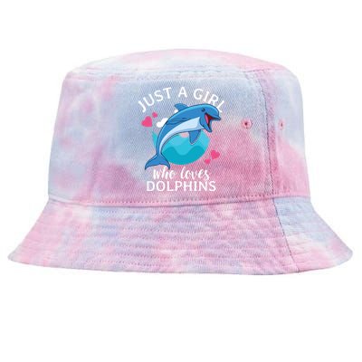 Just A Who Loves Dolphins Tie-Dyed Bucket Hat