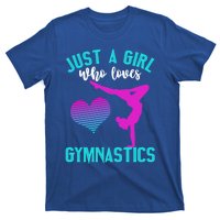 Just A Who Loves Gymnastics Funny Gymnast Quote Graphic Cool Gift T-Shirt