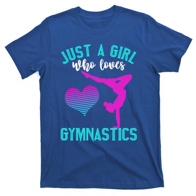 Just A Who Loves Gymnastics Funny Gymnast Quote Graphic Cool Gift T-Shirt