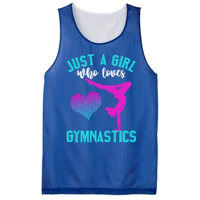 Just A Who Loves Gymnastics Funny Gymnast Quote Graphic Cool Gift Mesh Reversible Basketball Jersey Tank