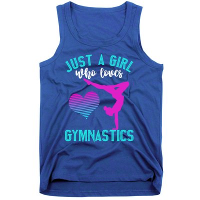 Just A Who Loves Gymnastics Funny Gymnast Quote Graphic Cool Gift Tank Top