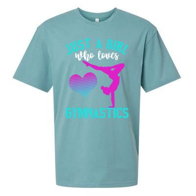 Just A Who Loves Gymnastics Funny Gymnast Quote Graphic Cool Gift Sueded Cloud Jersey T-Shirt