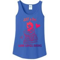 Just A Who Loves Books Reading Book Cute Heart Bookish Gift Ladies Essential Tank