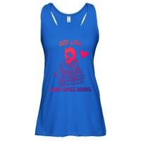 Just A Who Loves Books Reading Book Cute Heart Bookish Gift Ladies Essential Flowy Tank