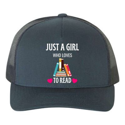 Just A Who Loves To Read Gift Cute Book Worm Gift Yupoong Adult 5-Panel Trucker Hat