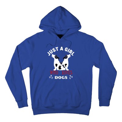 Just A Who Loves Dogs Valentines Day Dogs Funny Gift Funny Gift Hoodie