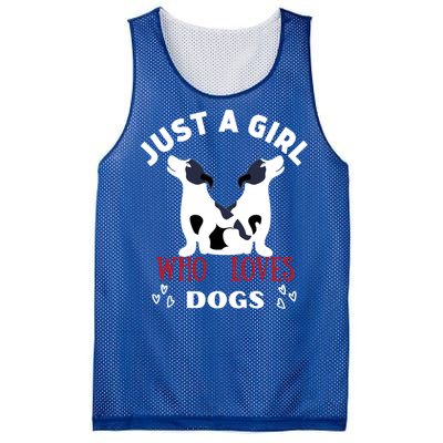 Just A Who Loves Dogs Valentines Day Dogs Funny Gift Funny Gift Mesh Reversible Basketball Jersey Tank