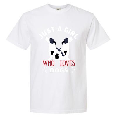 Just A Who Loves Dogs Valentines Day Dogs Funny Gift Funny Gift Garment-Dyed Heavyweight T-Shirt