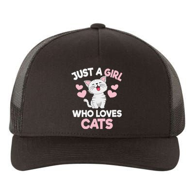 Just A Who Loves Cats Cat Lover Cute Cat Kitty Yupoong Adult 5-Panel Trucker Hat