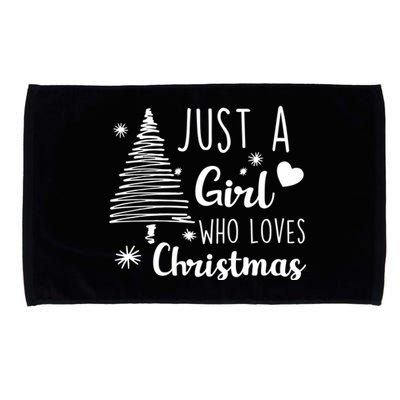 Just A Who Loves Christmas Xmas Pajama Santa Claus Gift Microfiber Hand Towel