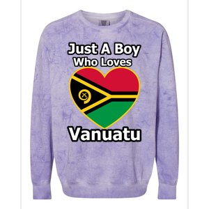 Just A Who Loves Vanuatu Gift Colorblast Crewneck Sweatshirt