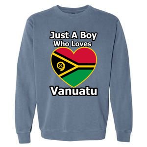 Just A Who Loves Vanuatu Gift Garment-Dyed Sweatshirt