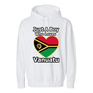 Just A Who Loves Vanuatu Gift Garment-Dyed Fleece Hoodie