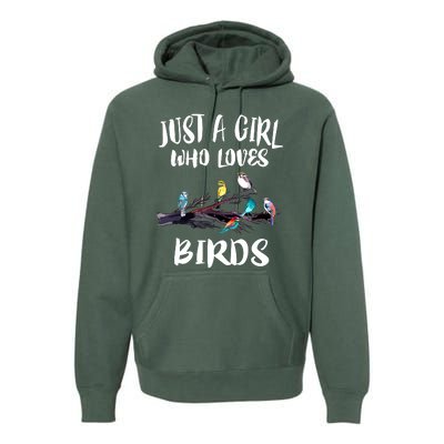 Just A Who Loves Birds Birding Lovers Birdwatcher Premium Hoodie