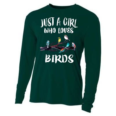 Just A Who Loves Birds Birding Lovers Birdwatcher Cooling Performance Long Sleeve Crew