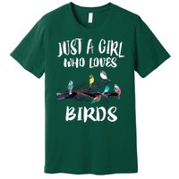 Just A Who Loves Birds Birding Lovers Birdwatcher Premium T-Shirt